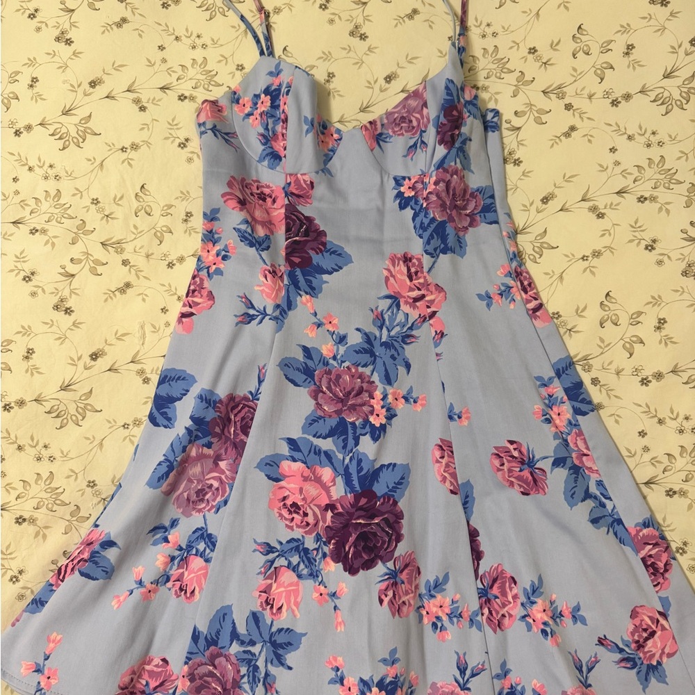 Zara Floral Spaghetti Strap Dress - Picture 4 of 4